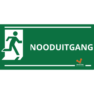 Doek bouwhek nooduitgang Imagine Event & Partyverhuur