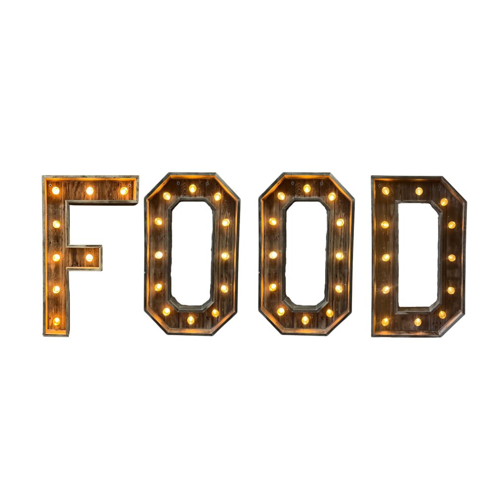 Lichtletters FOOD Imagine Event & Partyverhuur