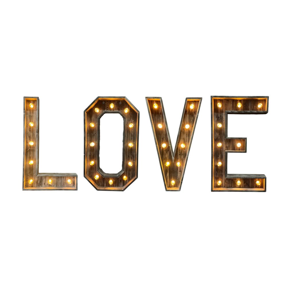 Lichtletters LOVE Imagine Event& Partyverhuur